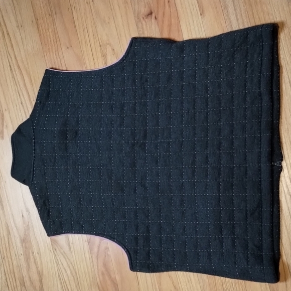 Blast lightweight vest cotton blend Sz L unique cross stitching - Picture 4 of 11